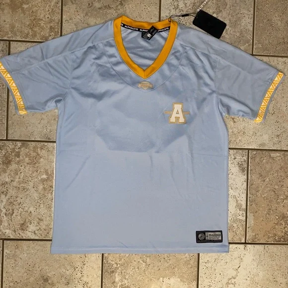 Men’s Alphalete Football Jersey, Light Blue, Small, NWT - Picture 1 of 10